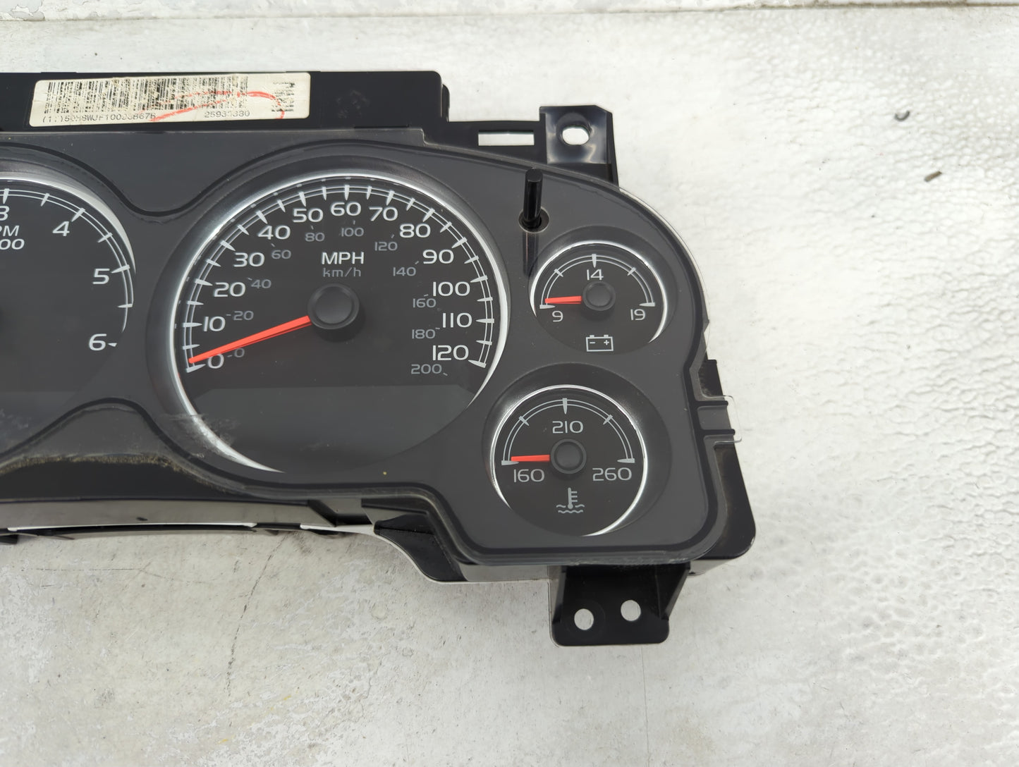 2009-2014 Chevrolet Tahoe Instrument Cluster Speedometer Gauges P/N:28186388 1863880100966GY3 Miles: Fits OEM Used Auto Part