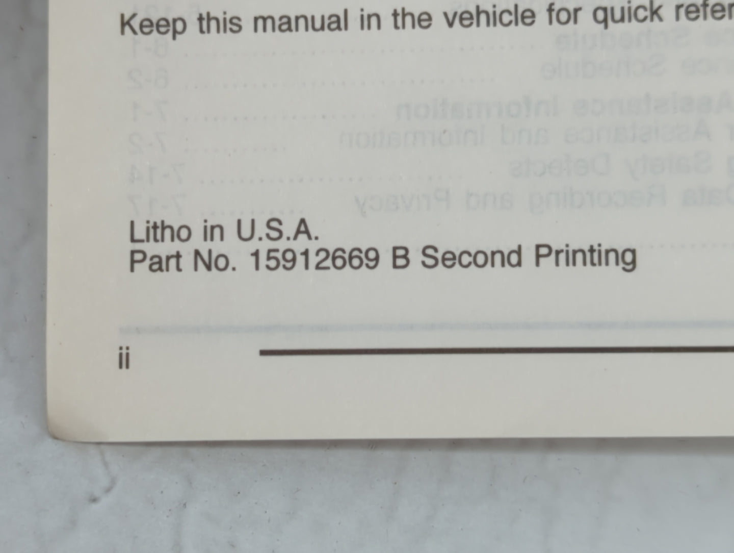 2008 Chevrolet Trailblazer Owners Manual Book Guide P/N:15912669 OEM Used Auto Parts - Oemusedautoparts1.com