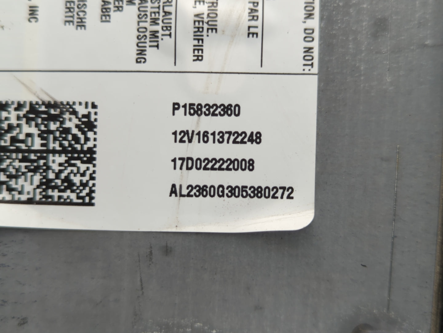 2005-2009 Chevrolet Uplander Air Bag Passenger Right Dashboard Oem - Oemusedautoparts1.com