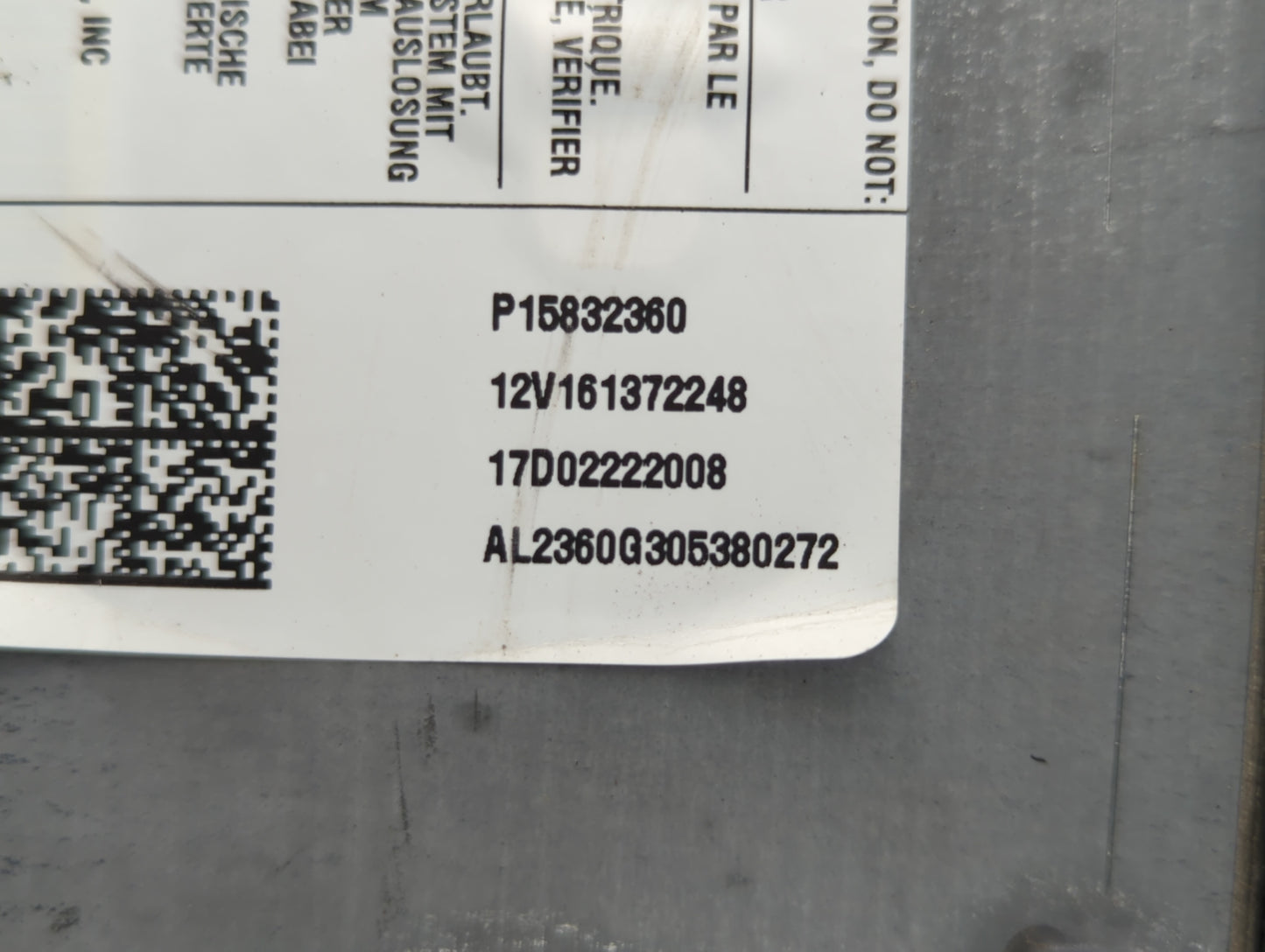 2005-2009 Chevrolet Uplander Air Bag Passenger Right Dashboard Oem - Oemusedautoparts1.com