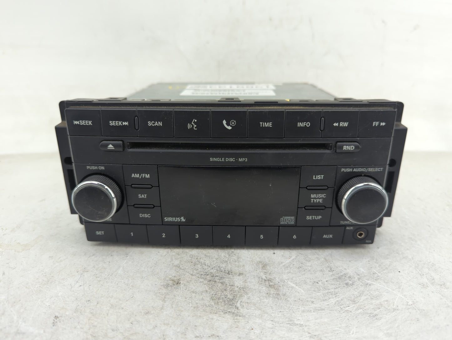 2008-2009 Chrysler 300 Radio AM FM Cd Player Receiver Replacement P/N:P05064420AF Fits Fits 2008 2009 OEM Used Auto Parts - 