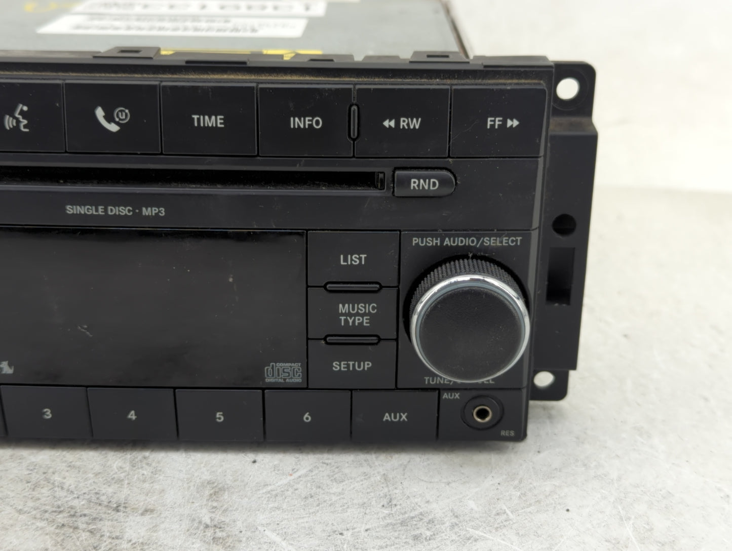 2008-2009 Chrysler 300 Radio AM FM Cd Player Receiver Replacement P/N:P05064420AF Fits Fits 2008 2009 OEM Used Auto Parts - 