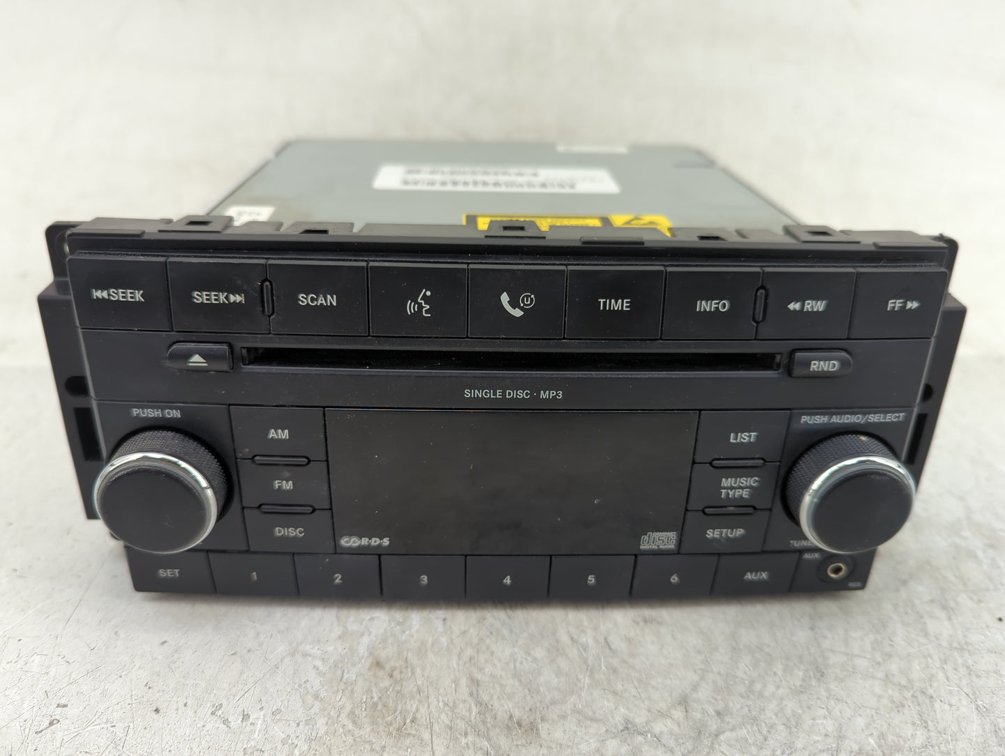 2008-2009 Chrysler 300 Radio AM FM Cd Player Receiver Replacement P/N:05064410AF Fits Fits 2008 2009 OEM Used Auto Parts - O