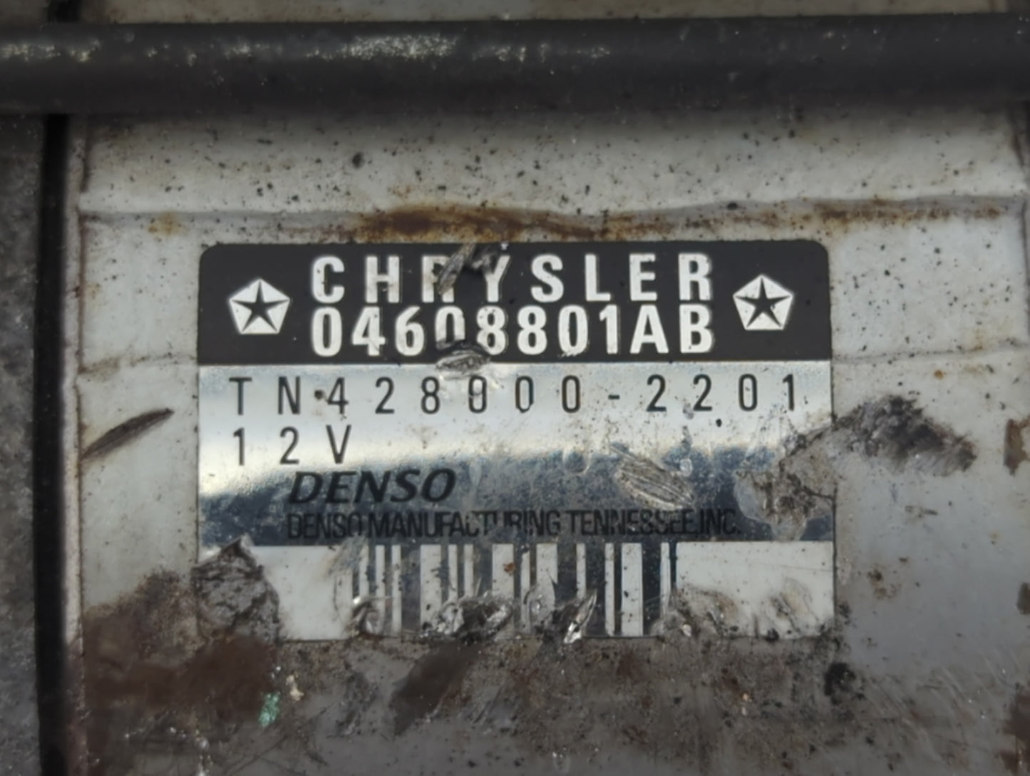 2005-2014 Chrysler 300 Car Starter Motor Solenoid OEM P/N:TN428000-2201 04608801AB Fits OEM Used Auto Parts - Oemusedautopar