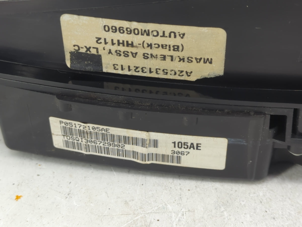 2008 Chrysler 300 Instrument Cluster Speedometer Gauges P/N:P05172105AE Miles:100K Fits OEM Used Auto Parts - Oemusedautopar