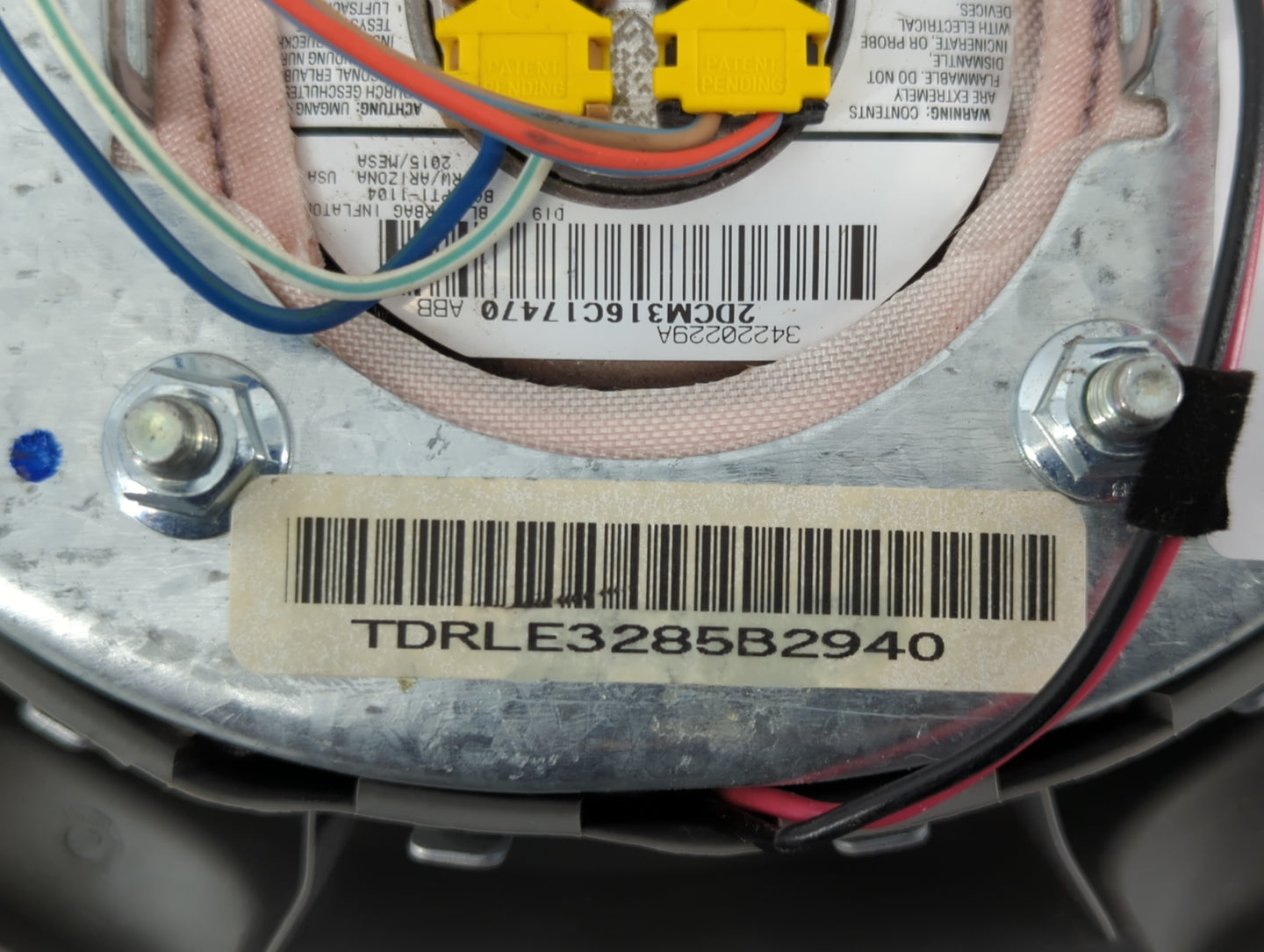 2007-2009 Chrysler Aspen Air Bag Driver Left Steering Wheel Mounted P/N:34220229A Fits Fits 2007 2008 2009 OEM Used Auto Par