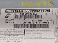 2004-2008 Chrysler Pacifica Information Radio Display Screen 1474835 - Oemusedautoparts1.com