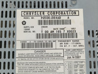 2007-2008 Chrysler Pacifica Radio AM FM Cd Player Receiver Replacement P/N:P05064084AD Fits Fits 2007 2008 OEM Used Auto Par
