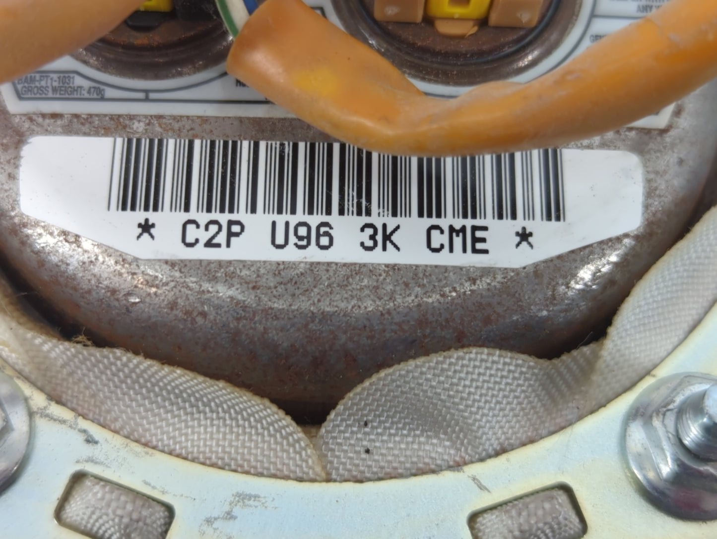 2008 Chrysler Pacifica Air Bag Driver Left Steering Wheel Mounted P/N:C2P U96 3K CME Fits OEM Used Auto Parts - Oemusedautop