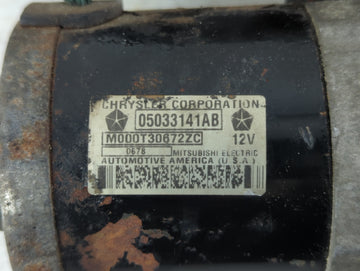 2003-2009 Chrysler Pt Cruiser Car Starter Motor Solenoid OEM P/N:M000T30672ZC 05033141AB Fits OEM Used Auto Parts