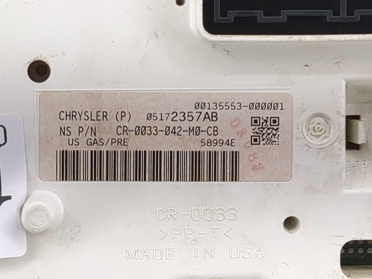 2006-2008 Chrysler Pt Cruiser Instrument Cluster Speedometer Gauges P/N:05172357AB CR-0033-042-M0-CB Miles: Fits OEM Used Au