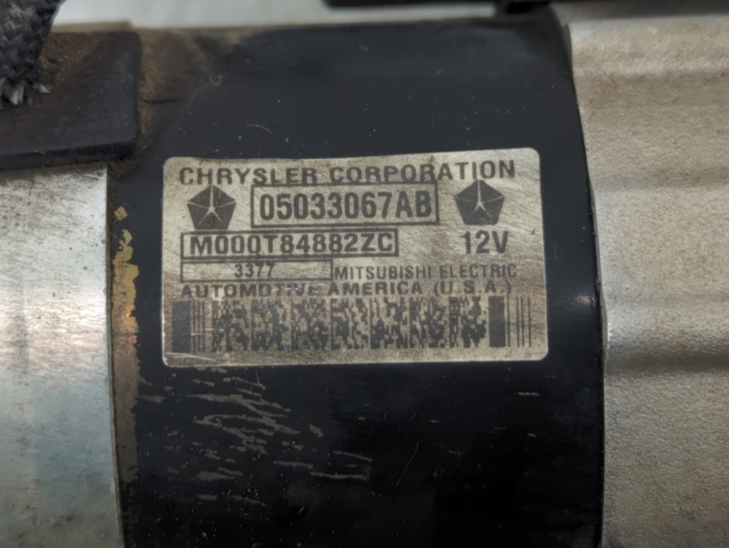 2003-2010 Chrysler Pt Cruiser Car Starter Motor Solenoid OEM P/N:M000T84882ZC 05033067AB Fits OEM Used Auto Parts - Oemuseda