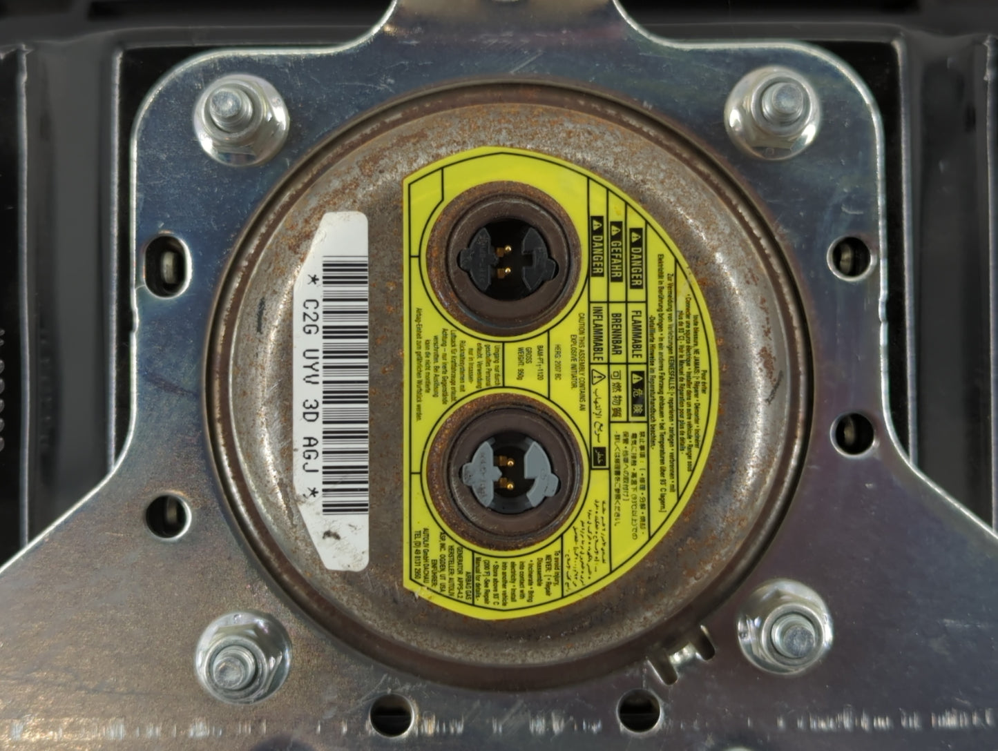 2006-2010 Chrysler Pt Cruiser Air Bag Driver Left Steering Wheel Mounted P/N:A07161040ZFR Fits Fits 2006 2007 2008 2009 2010