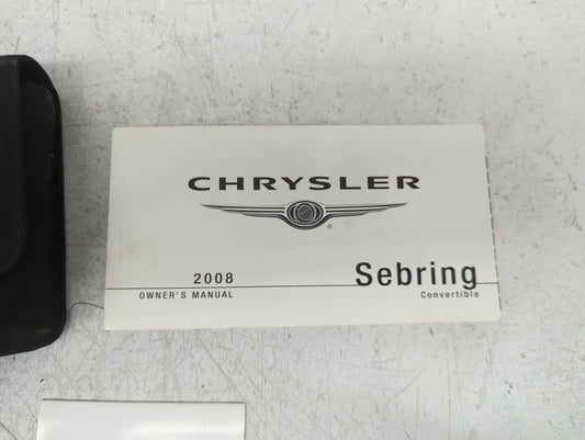 2008 Chrysler Sebring Owners Manual Book Guide P/N:81-026-0836 OEM Used Auto Parts