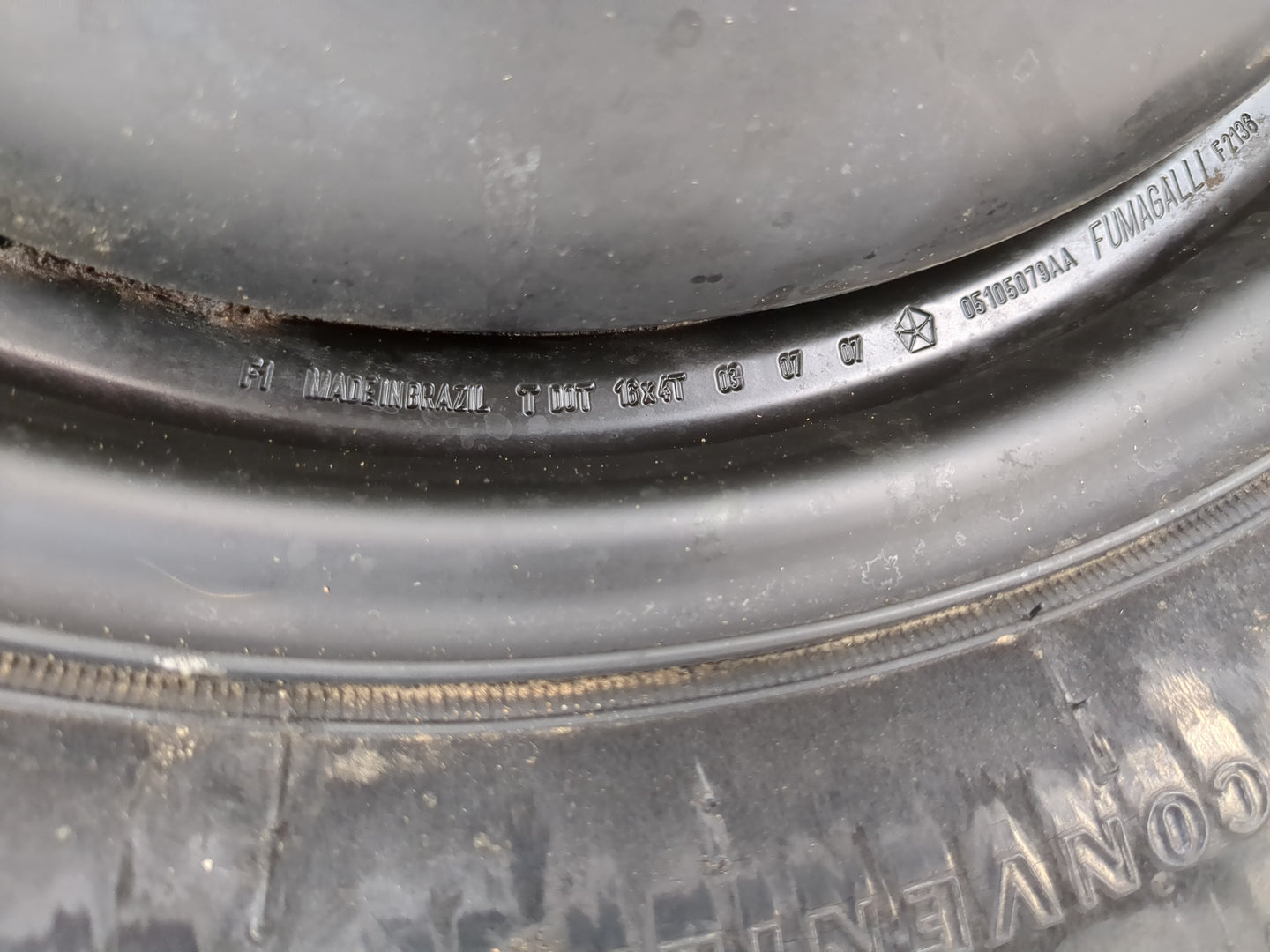 2007-2010 Chrysler Sebring Spare Donut Tire Wheel Rim Oem - Oemusedautoparts1.com
