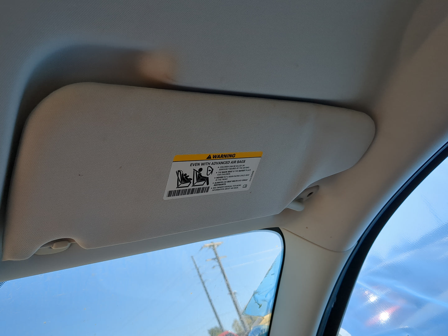 2008-2010 Chrysler Sebring Sun Visor Shade Replacement Passenger Right Mirror Fits Fits 2008 2009 2010 OEM Used Auto Parts -