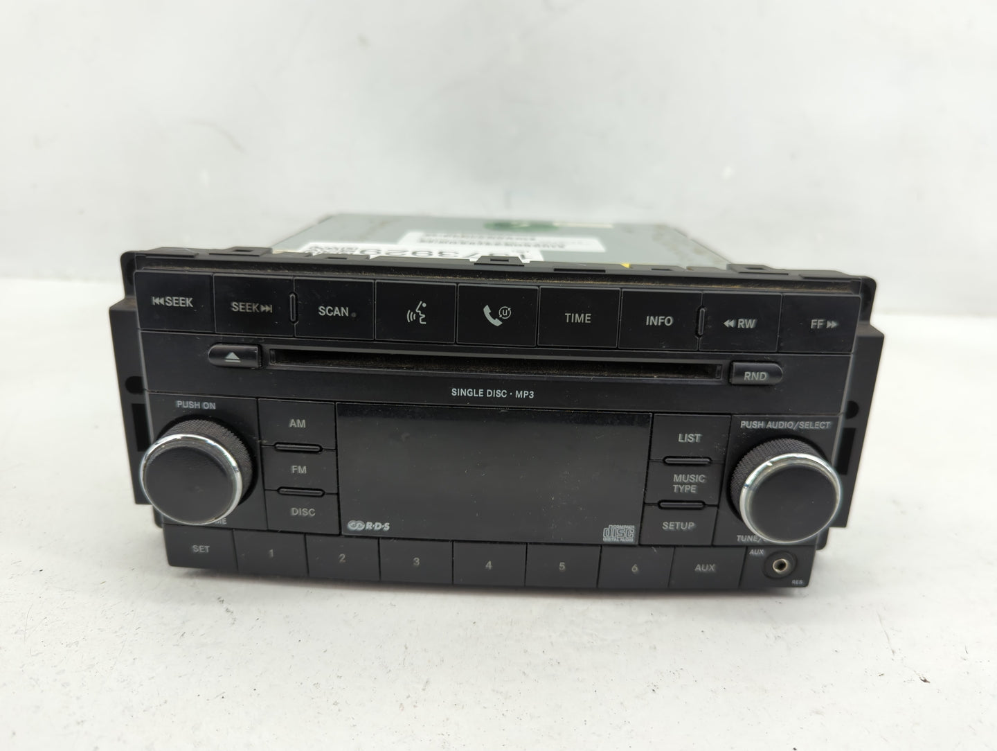 2007-2008 Chrysler Sebring Radio AM FM Cd Player Receiver Replacement P/N:05064058AJ Fits Fits 2007 2008 OEM Used Auto Parts