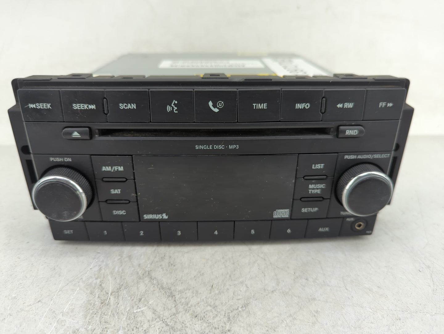 2007-2008 Chrysler Sebring Radio AM FM Cd Player Receiver Replacement P/N:P05064420AF Fits Fits 2007 2008 OEM Used Auto Part