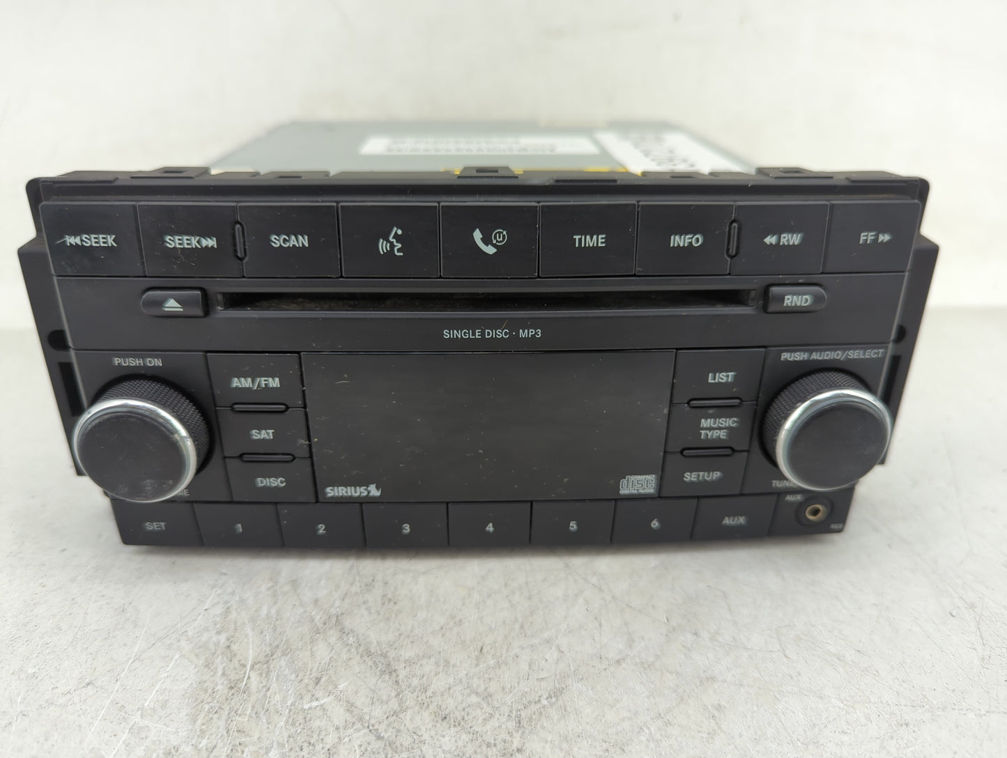 2007-2008 Chrysler Sebring Radio AM FM Cd Player Receiver Replacement P/N:P05064420AF Fits Fits 2007 2008 OEM Used Auto Part