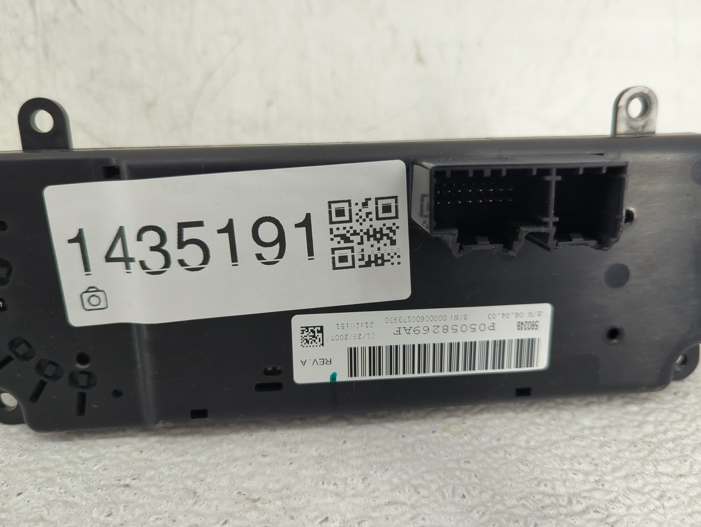 2008-2010 Chrysler Sebring Climate Control Module Temperature AC/Heater Replacement P/N:P05058269AF 58024B Fits OEM Used Aut