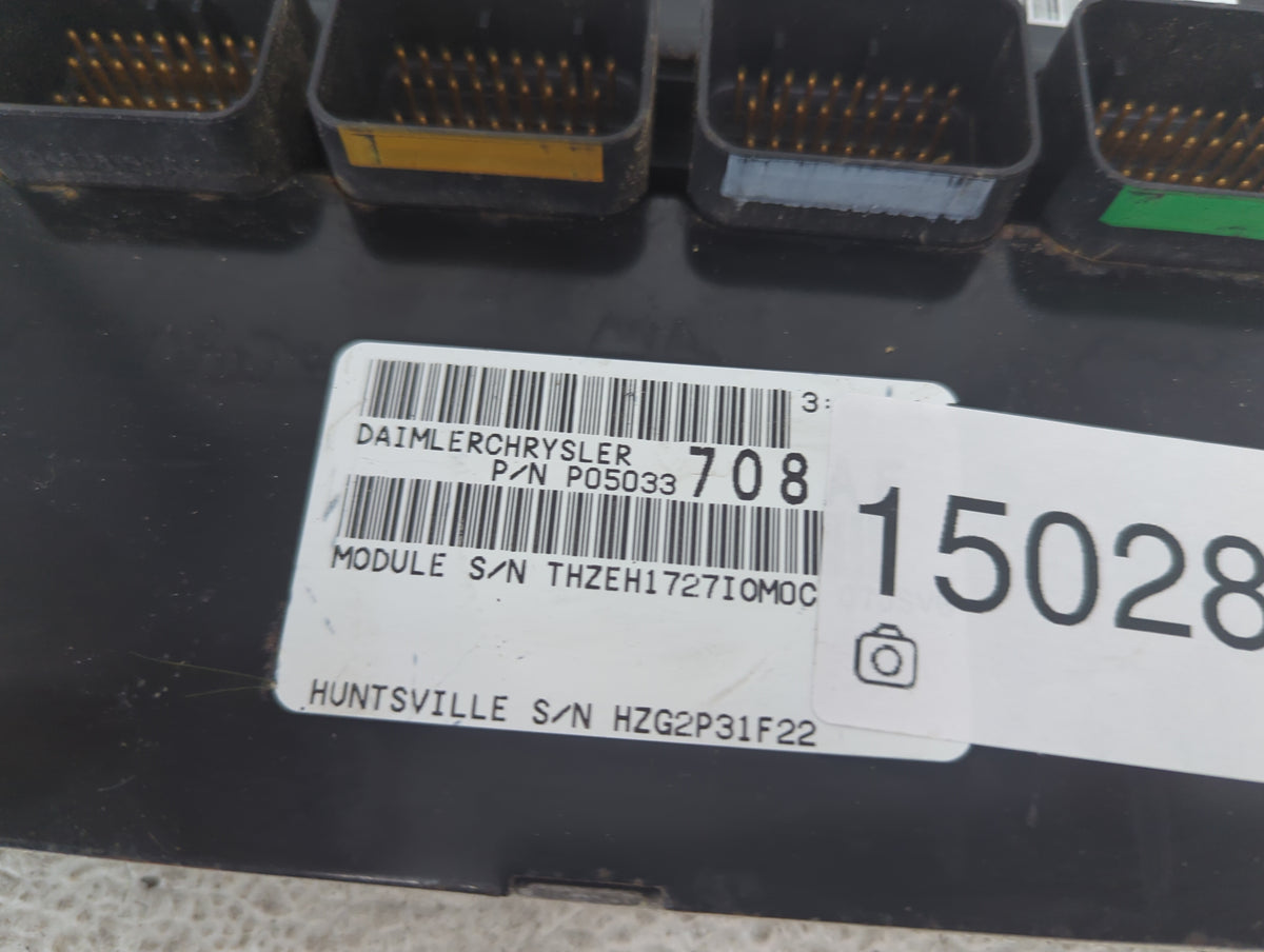 2007-2008 Chrysler Sebring PCM Engine Control Computer ECU ECM PCU OEM P/N:P05033708 THZEH1727IOMOC Fits Fits 2007 2008 OEM 