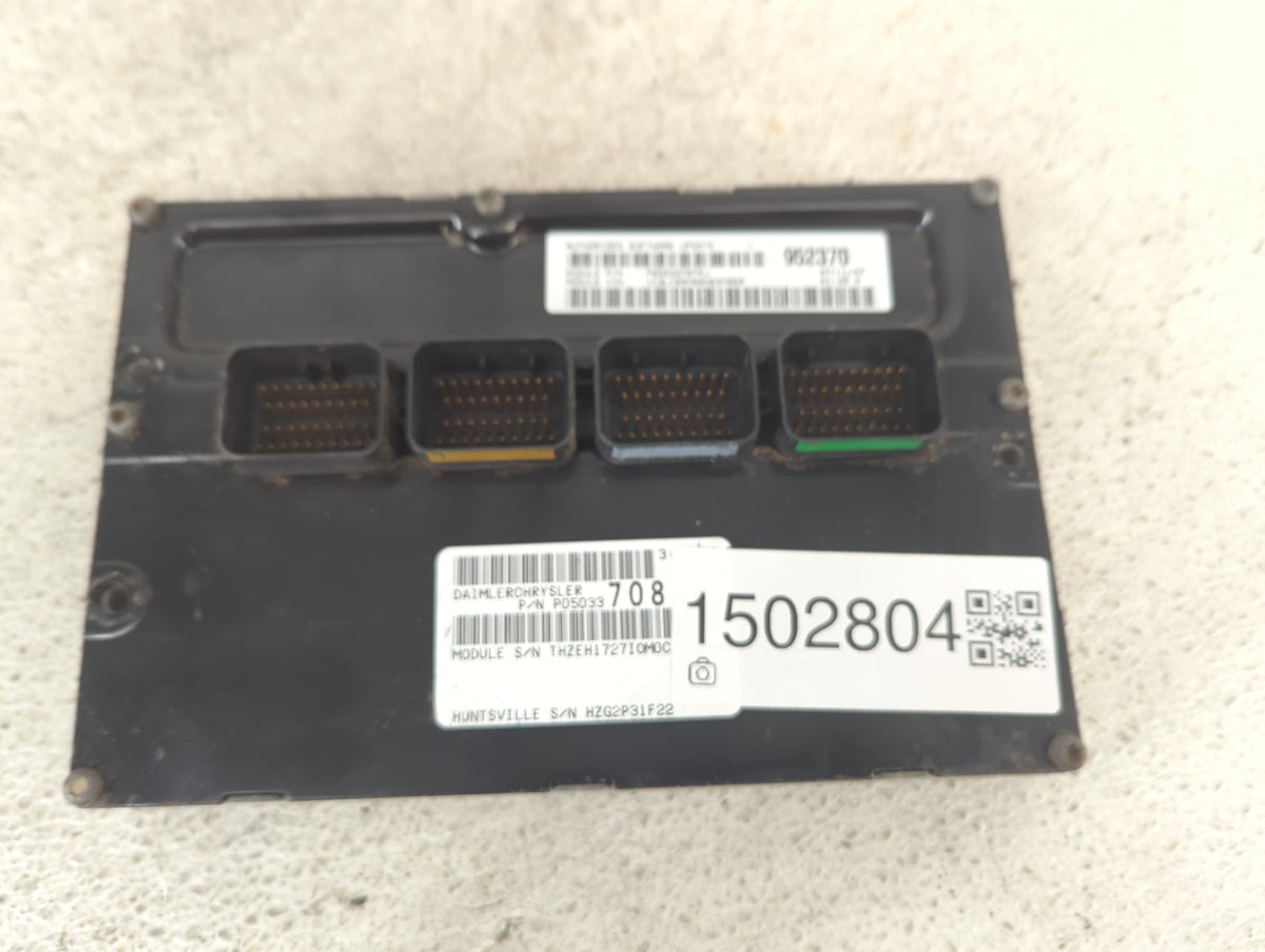 2007-2008 Chrysler Sebring PCM Engine Control Computer ECU ECM PCU OEM P/N:P05033708 THZEH1727IOMOC Fits Fits 2007 2008 OEM 