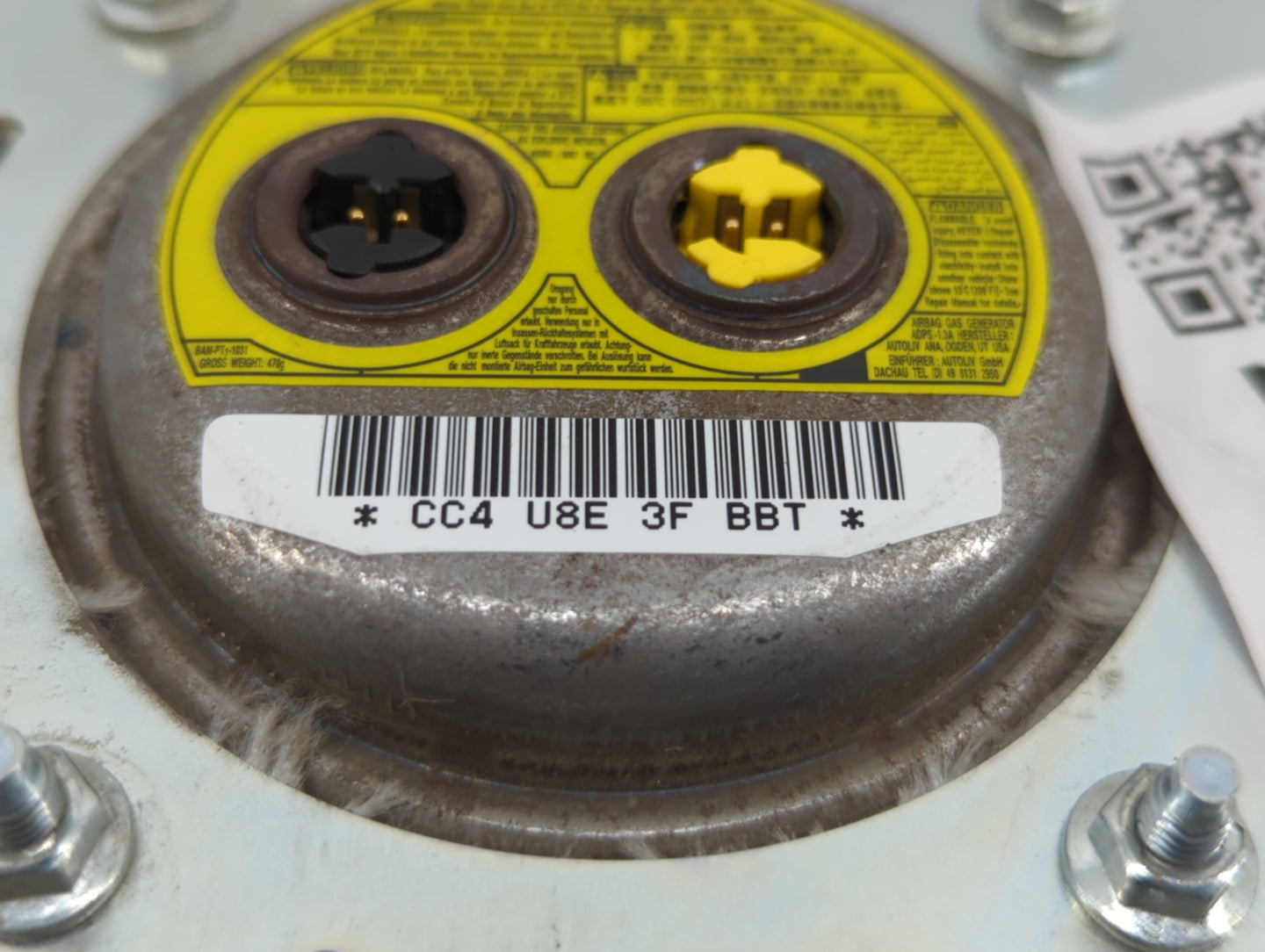 2007-2009 Chrysler Sebring Air Bag Driver Left Steering Wheel Mounted Fits Fits 2007 2008 2009 OEM Used Auto Parts - Oemused