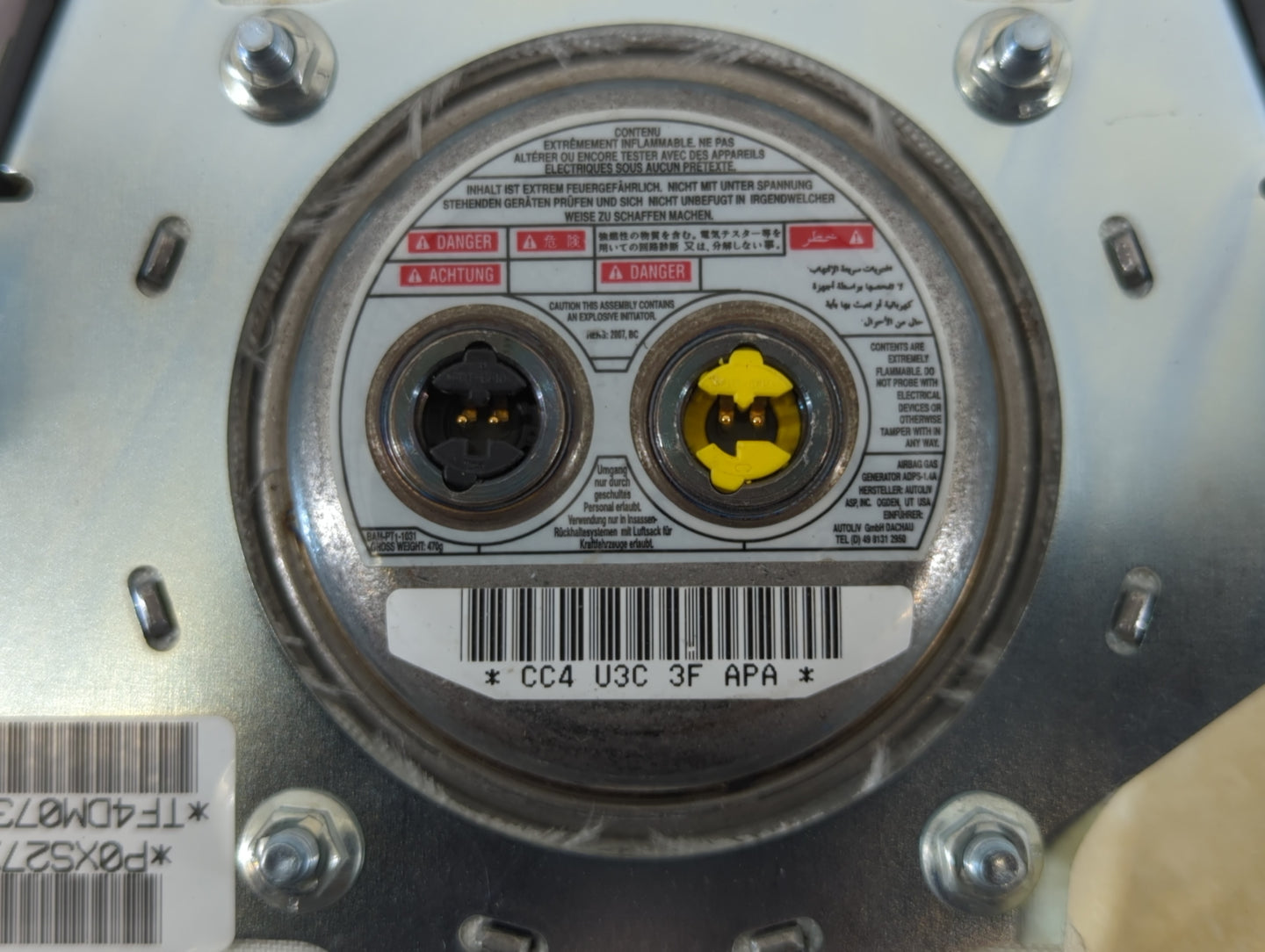 2007-2009 Chrysler Sebring Air Bag Driver Left Steering Wheel Mounted P/N:P0XS27XDHAF Fits Fits 2007 2008 2009 OEM Used Auto