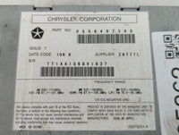 2007-2008 Chrysler Sebring Radio AM FM Cd Player Receiver Replacement P/N:05064923AG Fits Fits 2007 2008 OEM Used Auto Parts