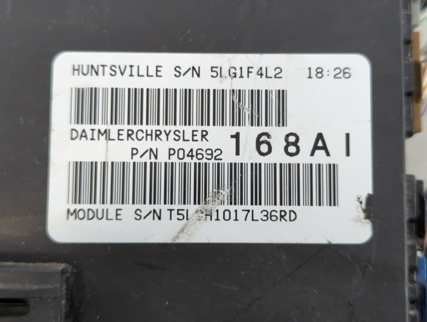 2007-2008 Chrysler Sebring Fusebox Fuse Box Relay Module Tipm 04692168ai - Oemusedautoparts1.com