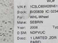 2007-2010 Chrysler Sebring Spare Donut Tire Wheel Rim Oem - Oemusedautoparts1.com