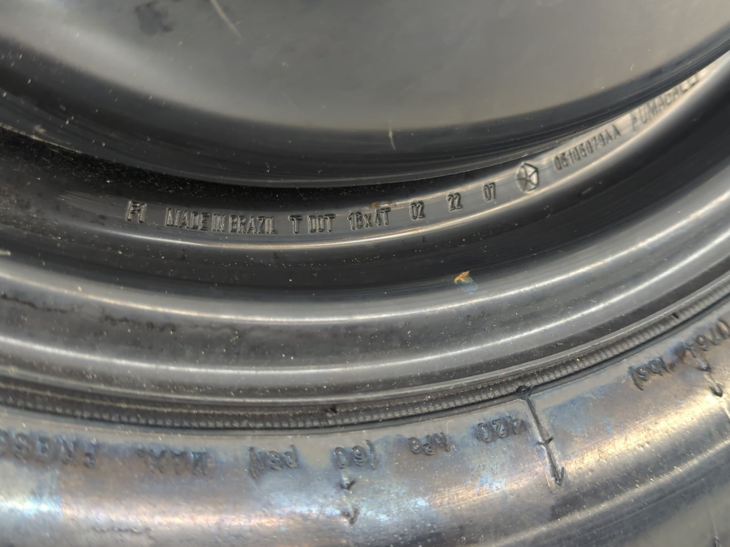 2007-2010 Chrysler Sebring Spare Donut Tire Wheel Rim Oem - Oemusedautoparts1.com