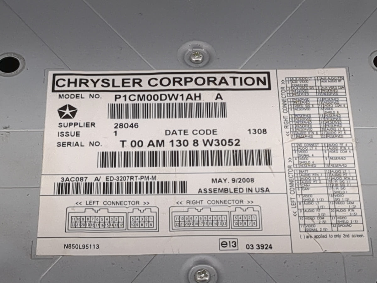 Chrysler Town And Country Information Radio Display Screen 1511991 - Oemusedautoparts1.com