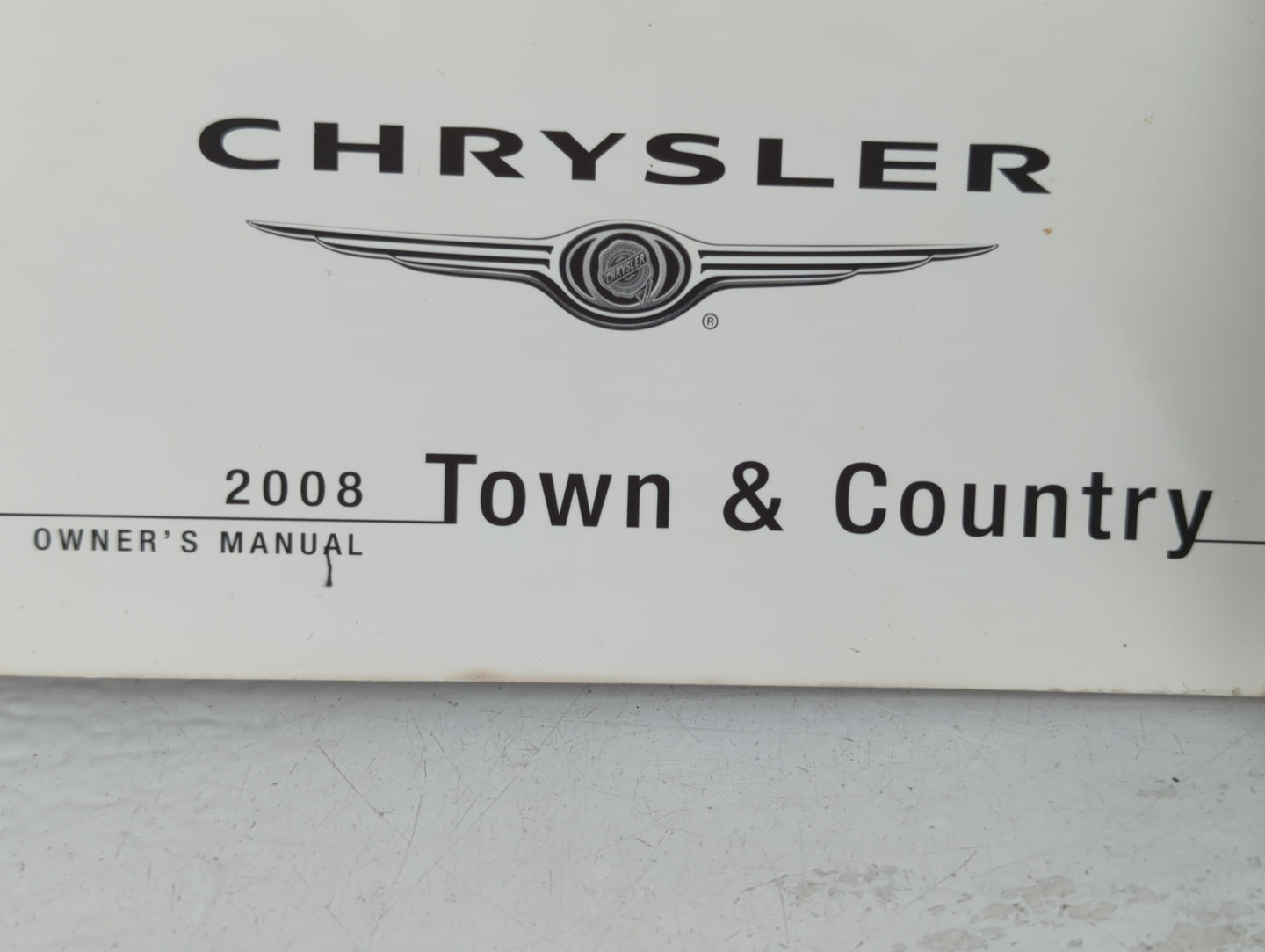 2008 Chrysler Town & Country Owners Manual Book Guide P/N:81-026-0817 OEM Used Auto Parts - Oemusedautoparts1.com