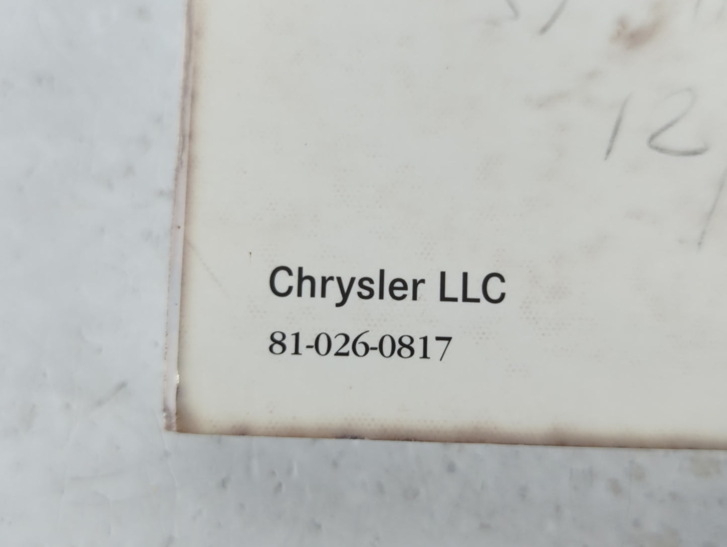 2008 Chrysler Town & Country Owners Manual Book Guide P/N:81-026-0817 OEM Used Auto Parts - Oemusedautoparts1.com