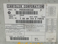 2008-2008 Chrysler Town & Country Am Fm Cd Player Radio Receiver 510912 - Oemusedautoparts1.com