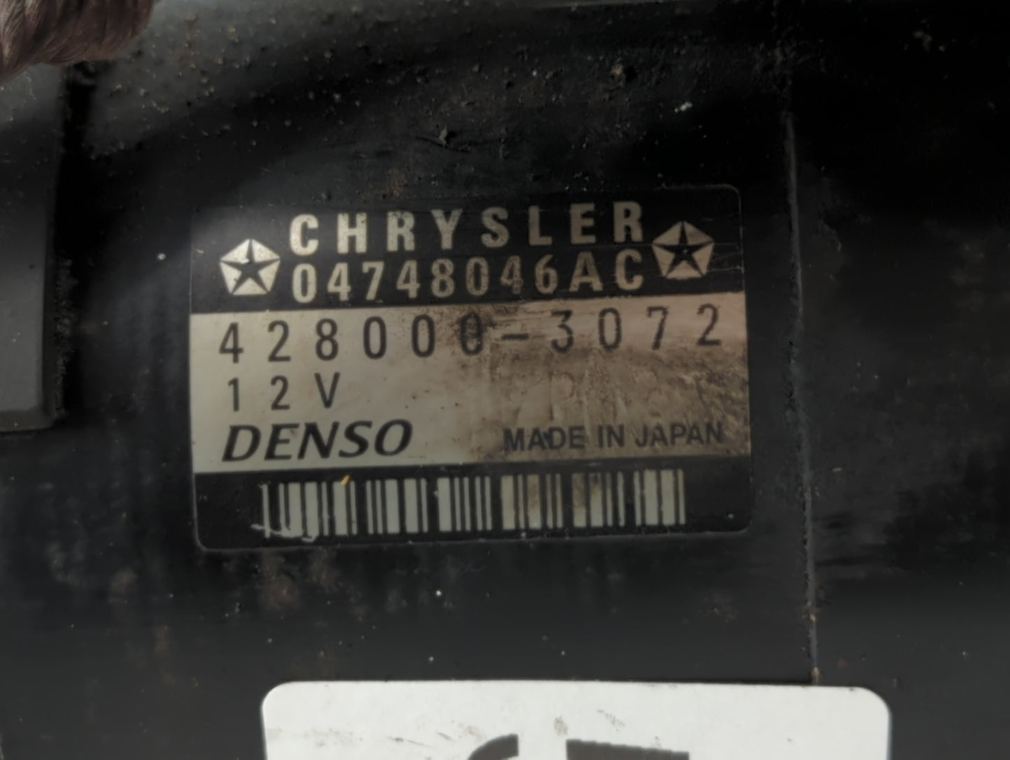 2006-2010 Chrysler Town & Country Car Starter Motor Solenoid OEM P/N:428000-3072 04748046AC Fits Fits 2006 2007 2008 2009 20