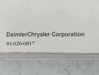 2008 Chrysler Town & Country Owners Manual Book Guide P/N:81-026-0817 OEM Used Auto Parts - Oemusedautoparts1.com