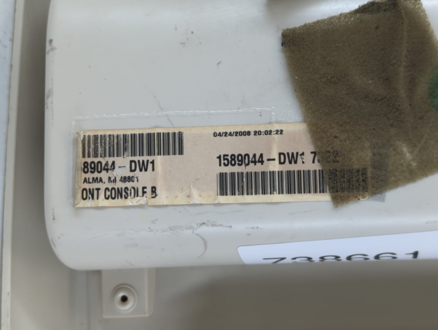 2008 Chrysler Town & Country Overhead Roof Console - Oemusedautoparts1.com