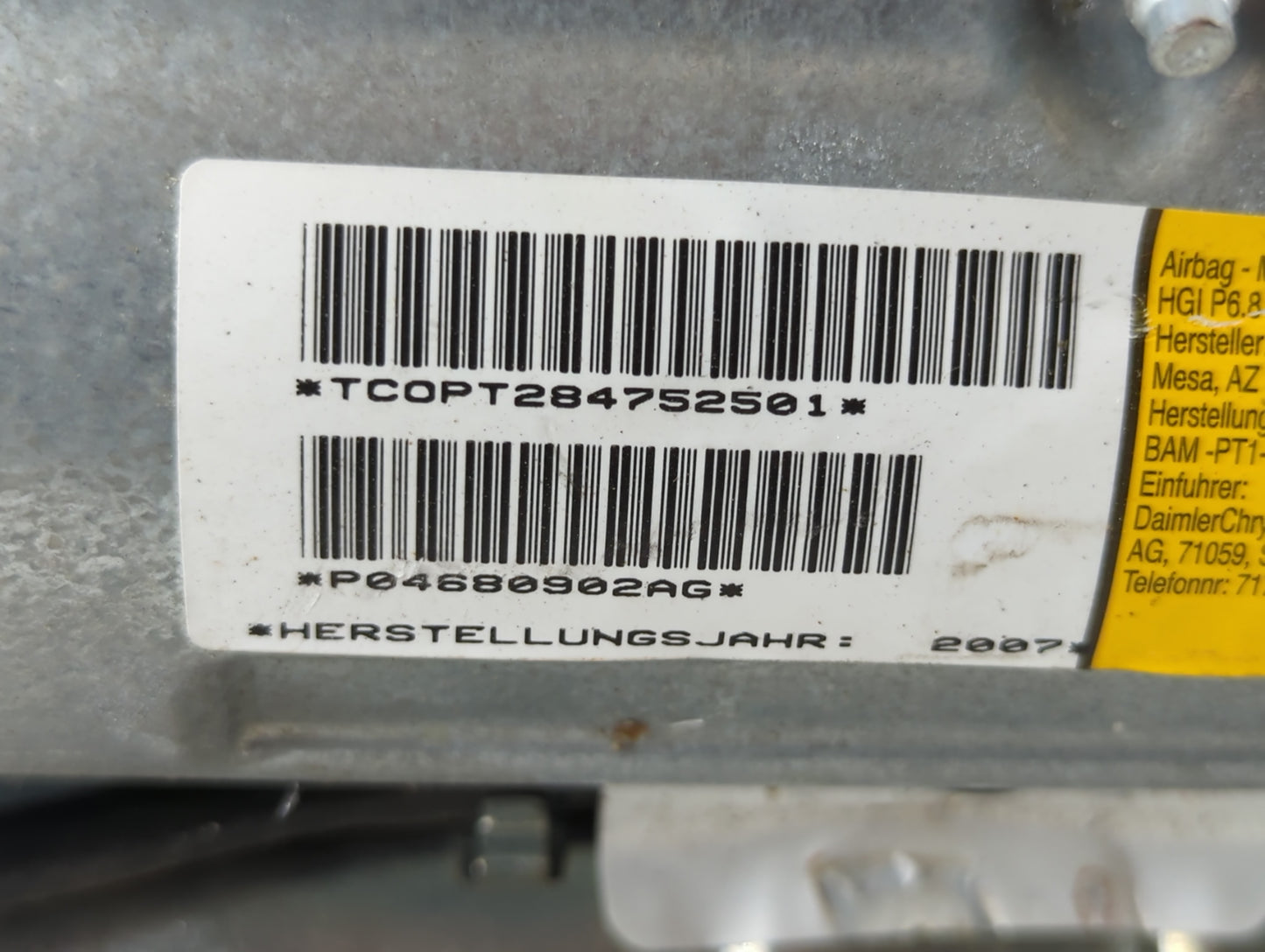 2013-2016 Chrysler Town & Country Air Bag Passenger Right Dashboard OEM Fits Fits 2013 2014 2015 2016 2017 2018 2019 2020 OE