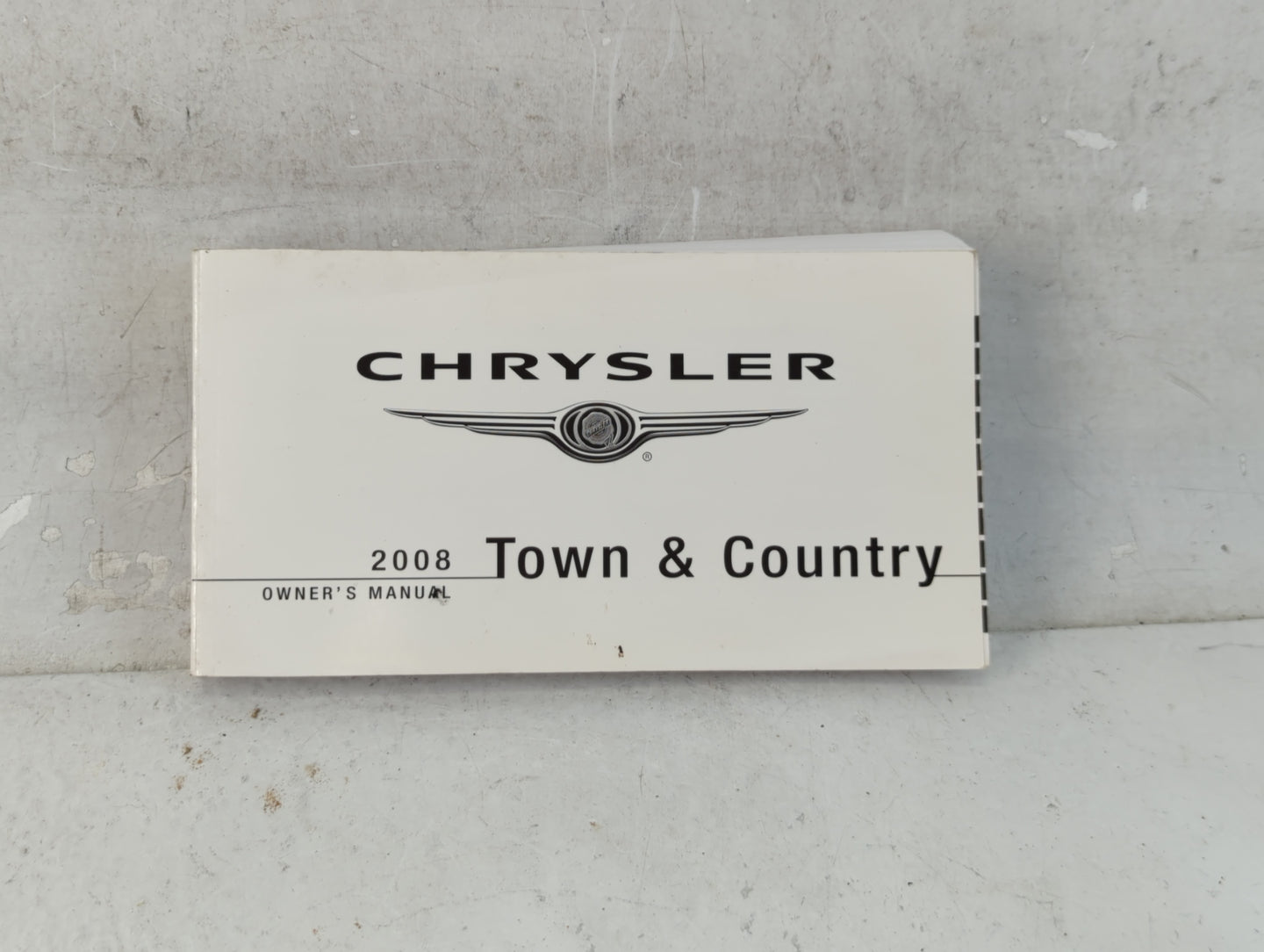 2008 Chrysler Town & Country Owners Manual Book Guide OEM Used Auto Parts - Oemusedautoparts1.com