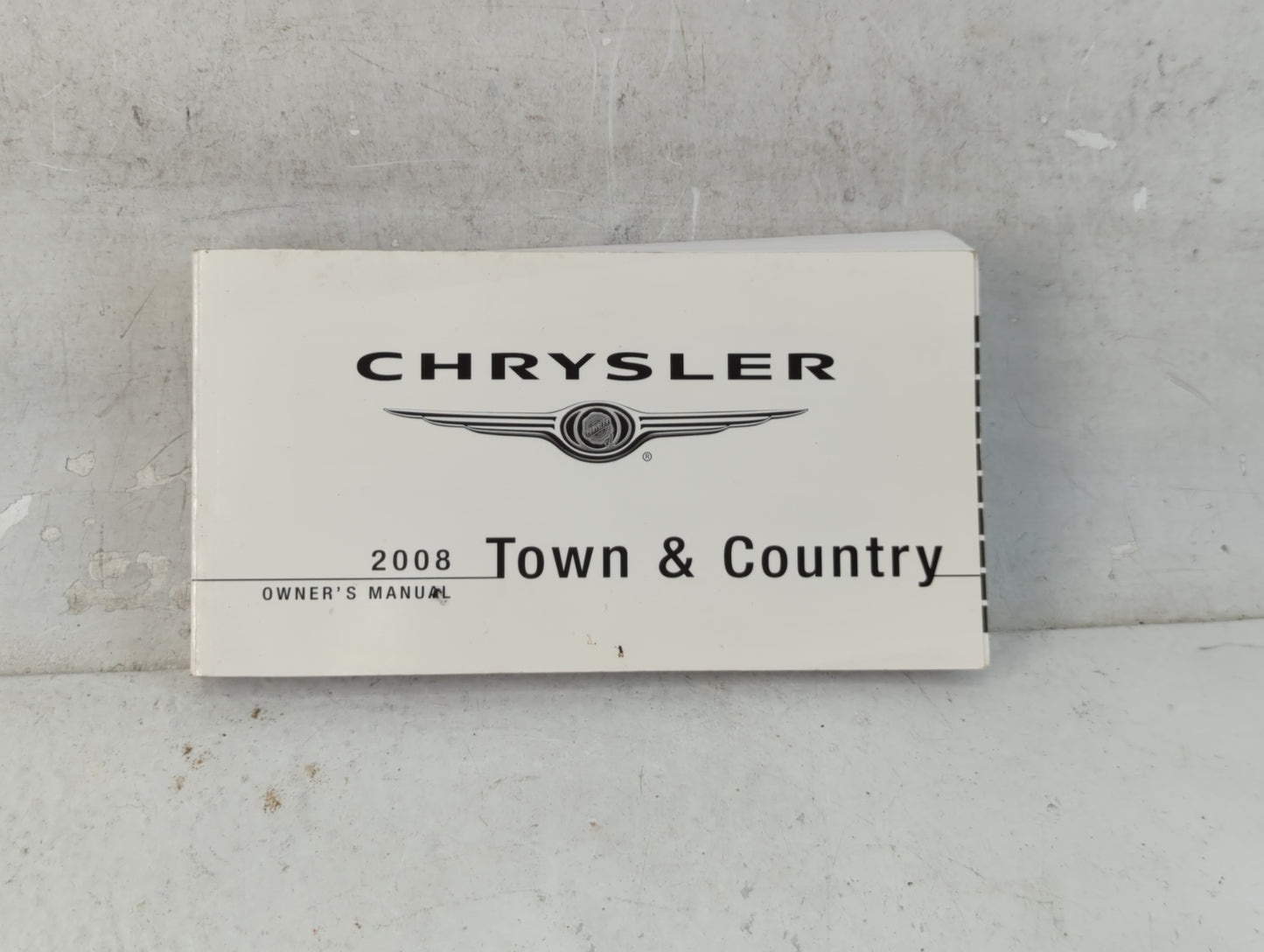 2008 Chrysler Town & Country Owners Manual Book Guide OEM Used Auto Parts - Oemusedautoparts1.com