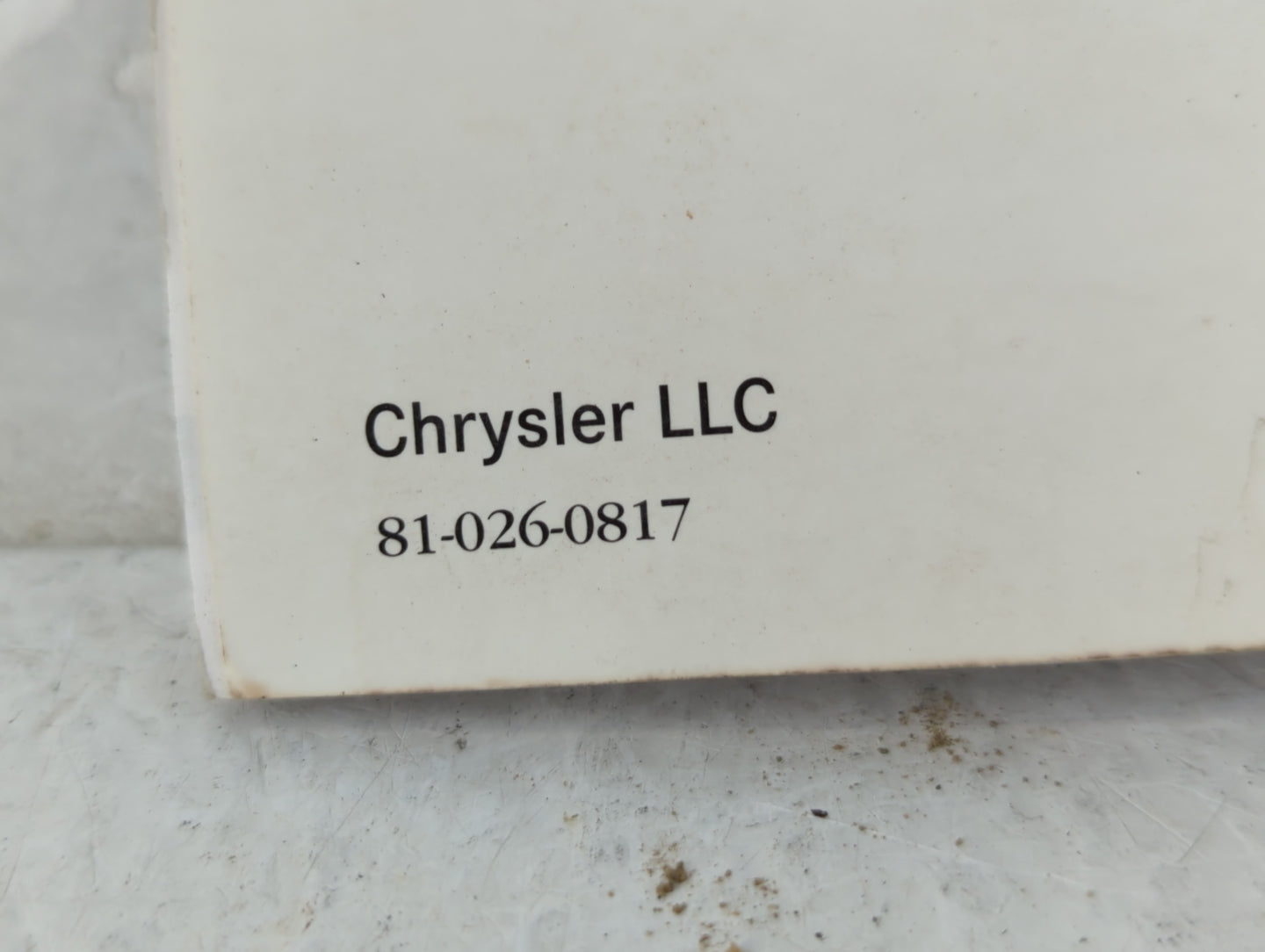2008 Chrysler Town & Country Owners Manual Book Guide OEM Used Auto Parts - Oemusedautoparts1.com
