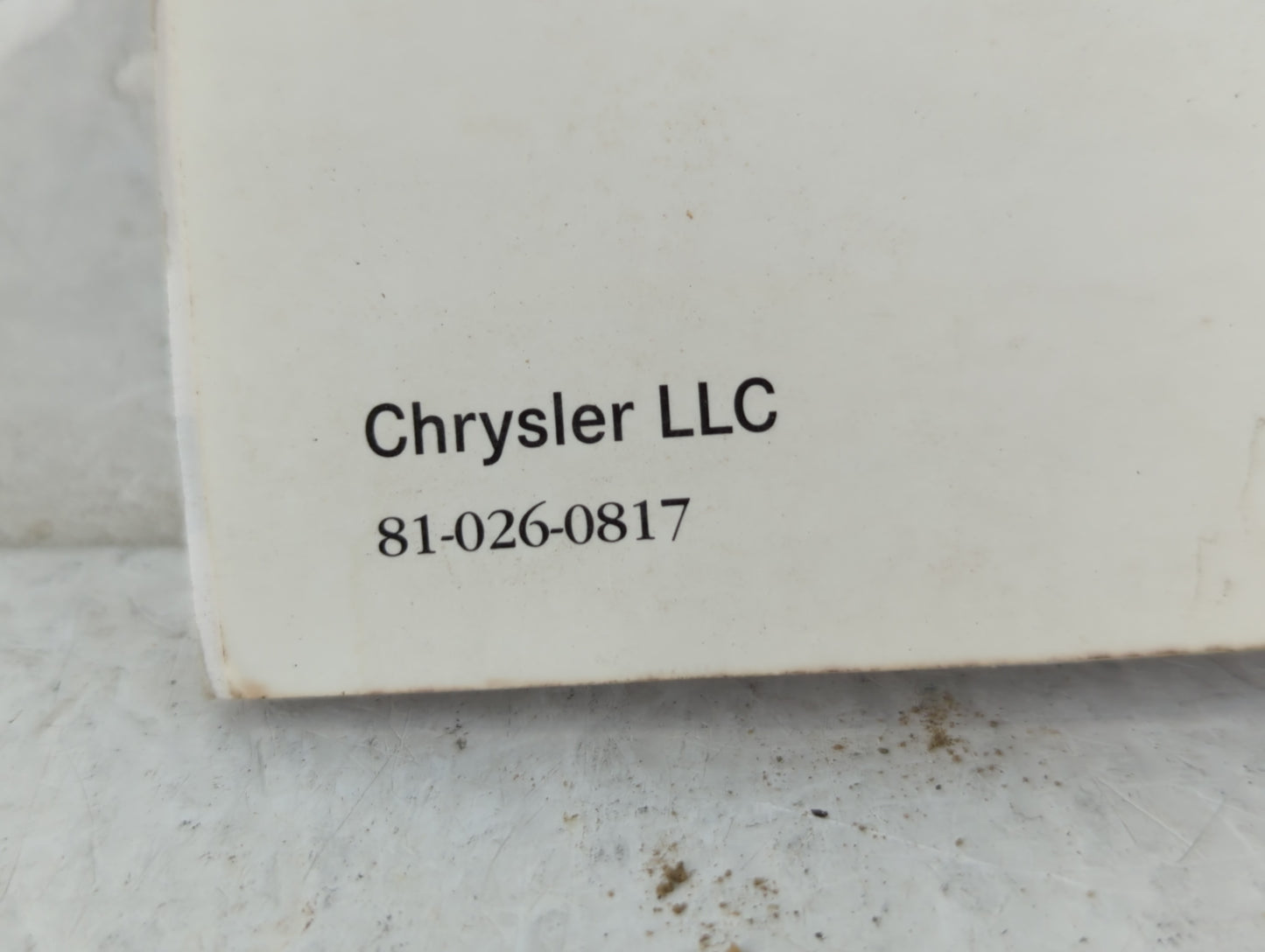 2008 Chrysler Town & Country Owners Manual Book Guide OEM Used Auto Parts - Oemusedautoparts1.com