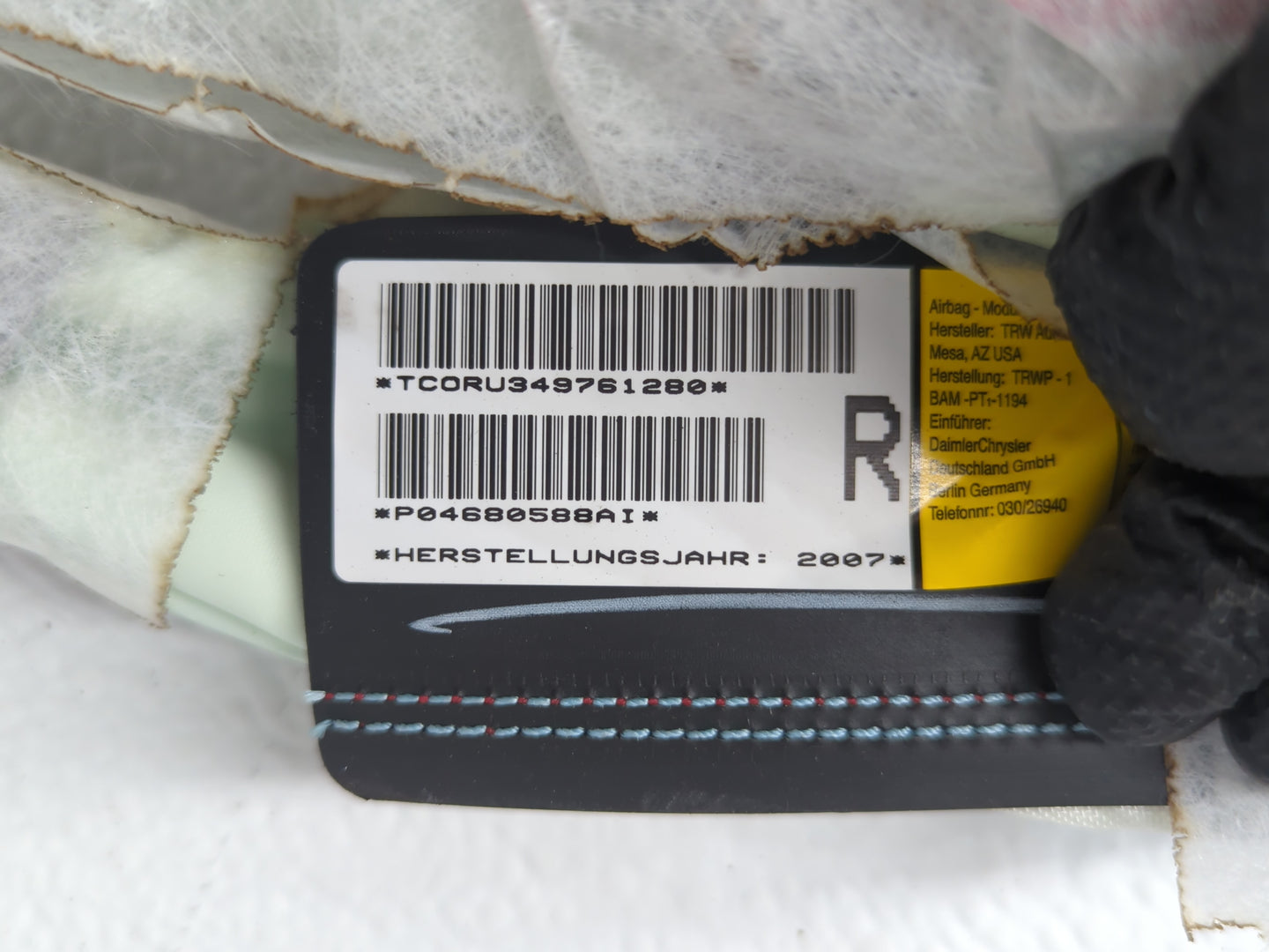 2013-2016 Chrysler Town & Country Passenger Curtain Air Bag Oem - Oemusedautoparts1.com