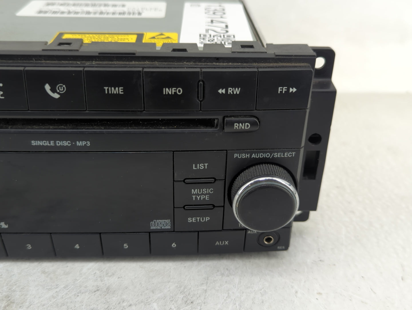 2008 Dodge Avenger Radio AM FM Cd Player Receiver Replacement P/N:P05064420AF Fits Fits 2007 OEM Used Auto Parts - Oemusedau