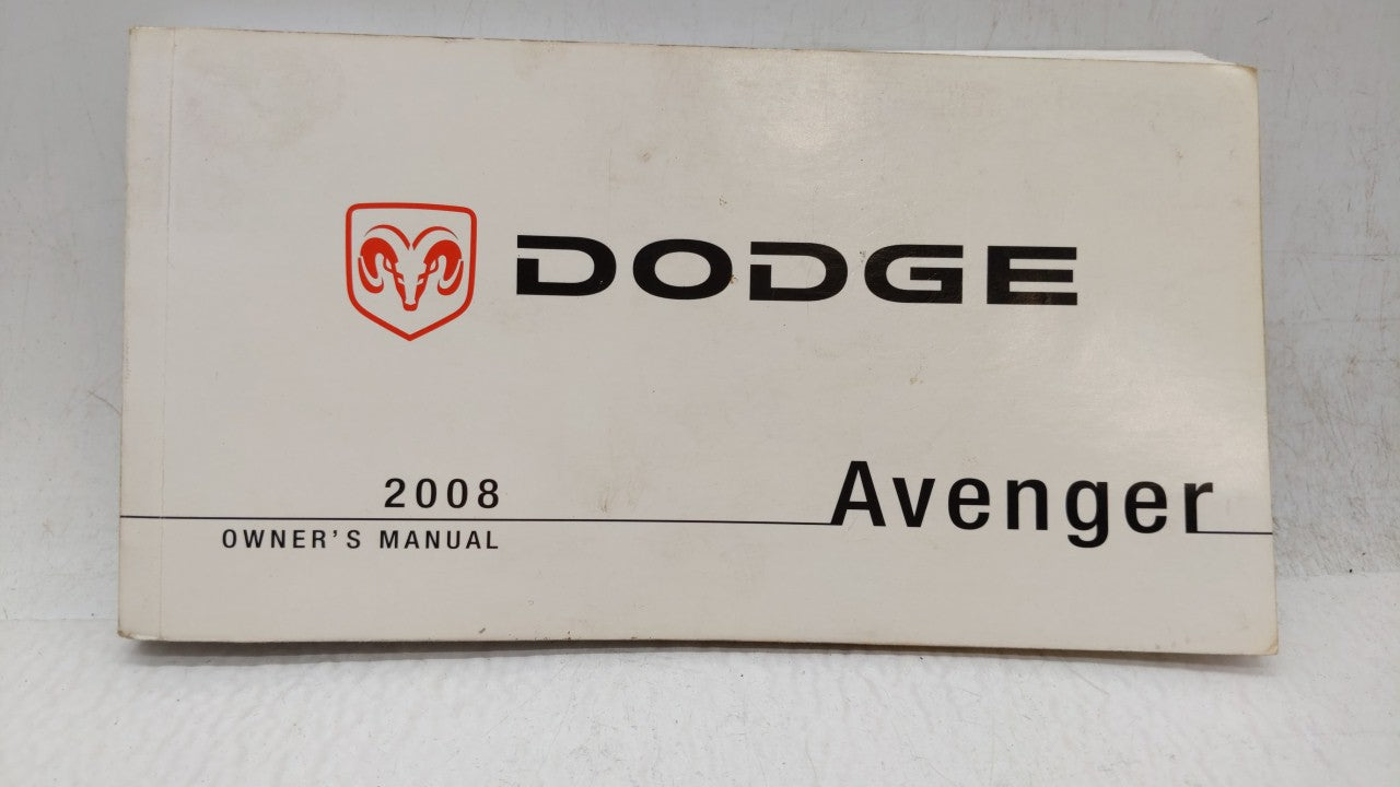 2008 Dodge Avenger Owners Manual Book Guide OEM Used Auto Parts - Oemusedautoparts1.com