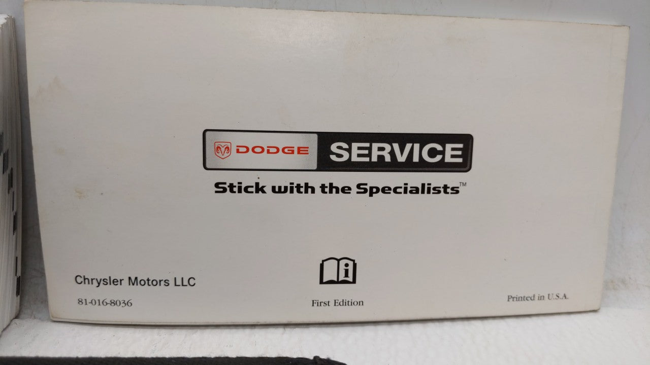 2008 Dodge Avenger Owners Manual Book Guide OEM Used Auto Parts - Oemusedautoparts1.com