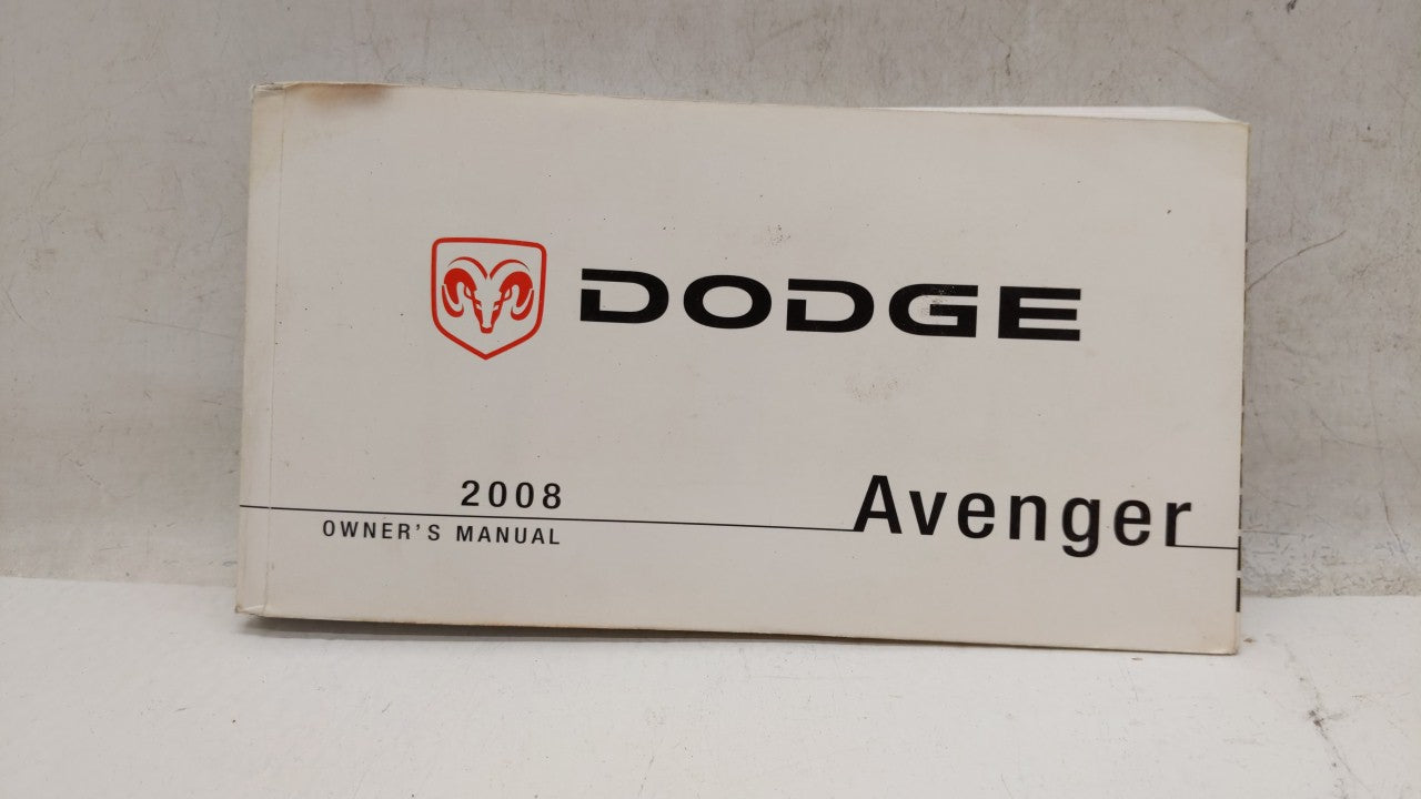 2008 Dodge Avenger Owners Manual Book Guide OEM Used Auto Parts - Oemusedautoparts1.com