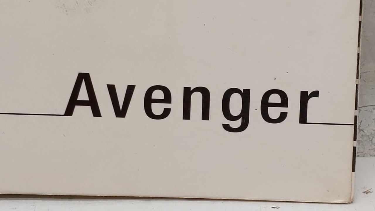 2008 Dodge Avenger Owners Manual Book Guide OEM Used Auto Parts - Oemusedautoparts1.com